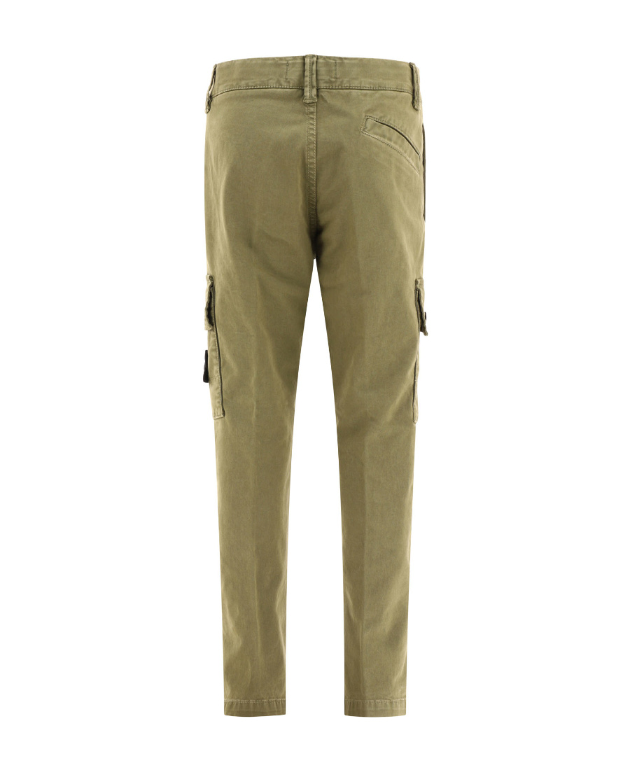 STONE ISLAND STONE ISLAND JUNIOR TAPERED LEG CARGO TROUSERS