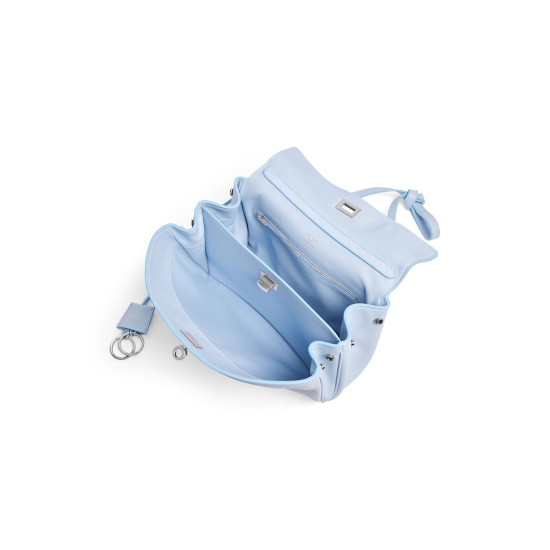 Balenciaga Rodeo Small Calfskin Top-handle Bag In Blue