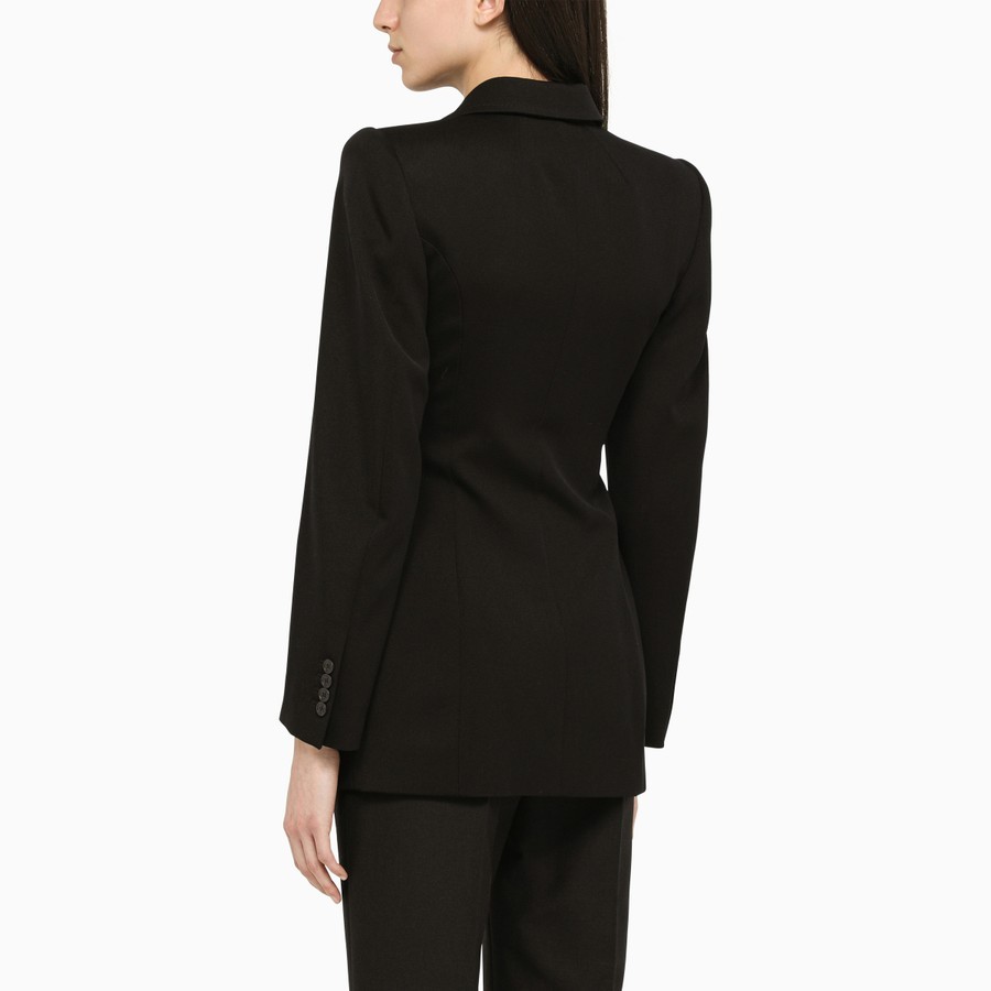 Balenciaga Single-breasted Wool Blazer In Black