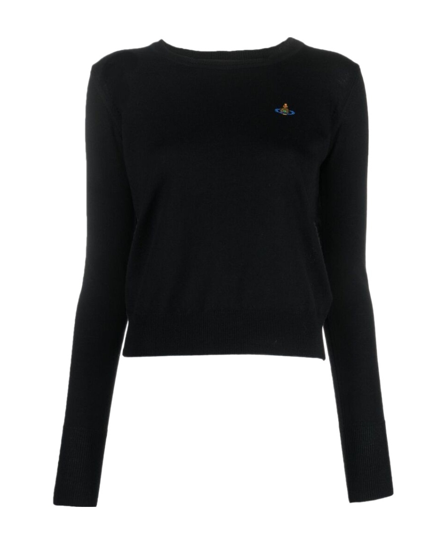 Vivienne Westwood Bea Cropped Sweater In Black