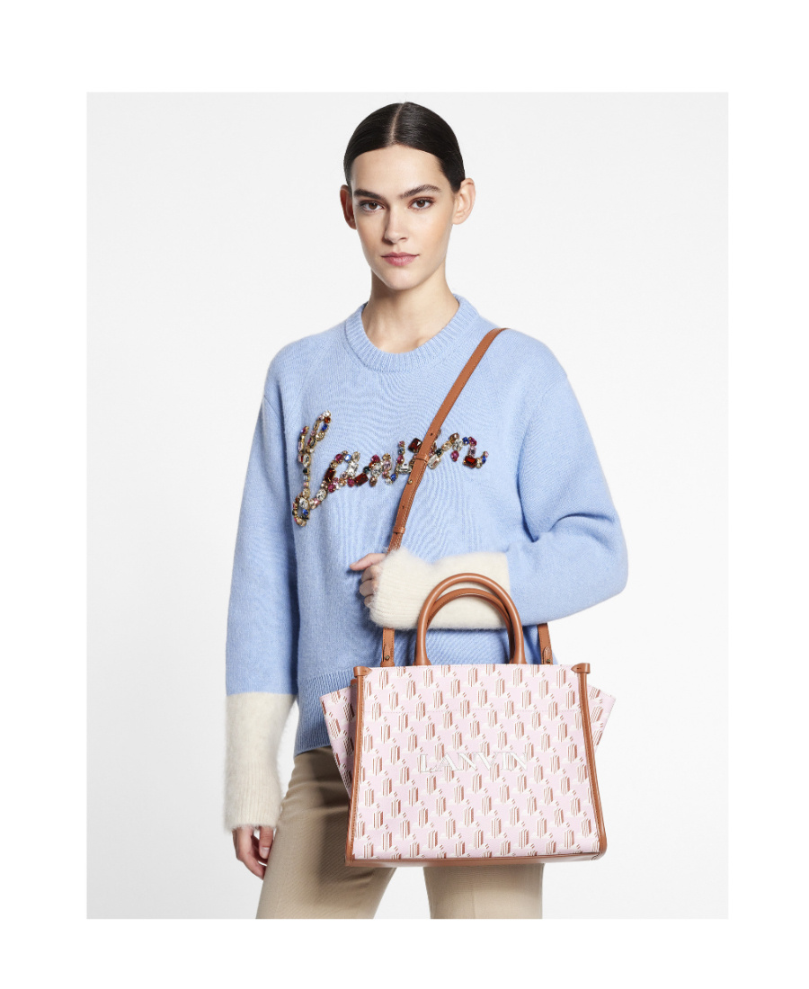 LANVIN LOGO-PRINT TOTE BAG 