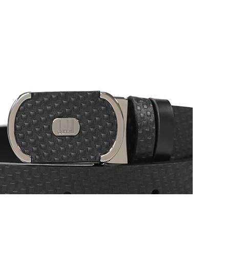 DUNHILL BLACK LOGO BELT 