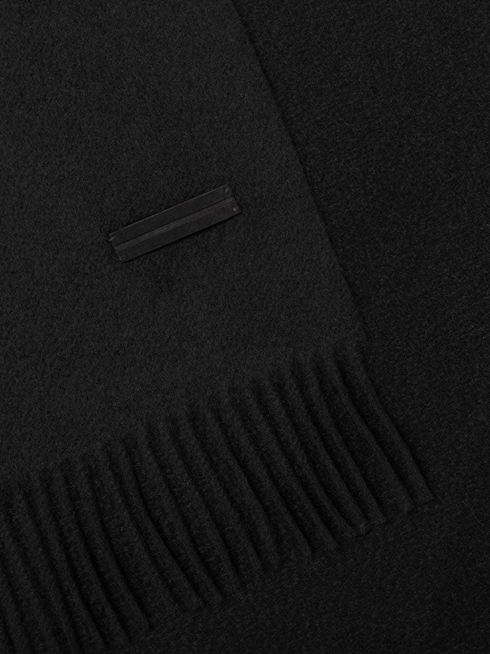 Zegna Fringed Scarf In Black