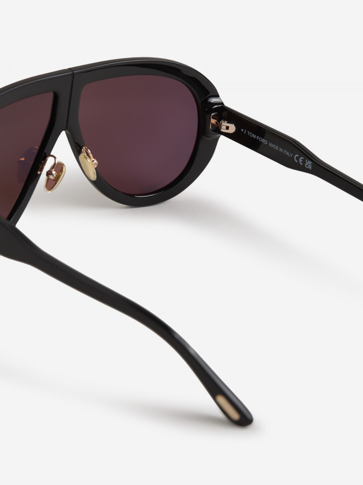 Tom Ford Logo Sunglasses In Black
