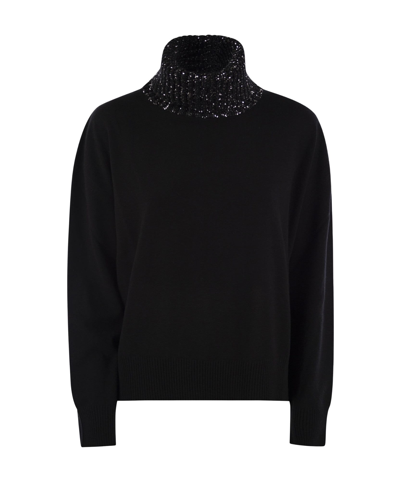 Fabiana Filippi Turtleneck Sweater In Black