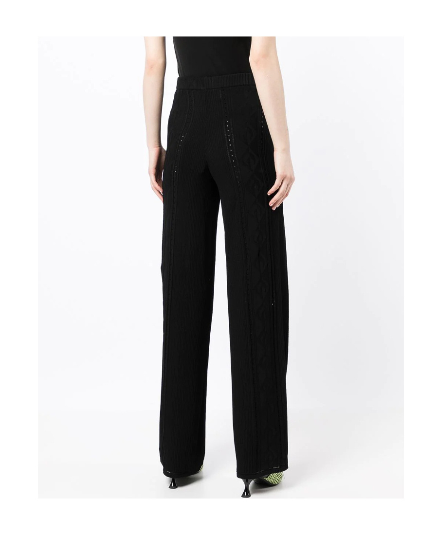 MARINE SERRE CRESCENT MOON-PATTERN WIDE-LEG TROUSERS