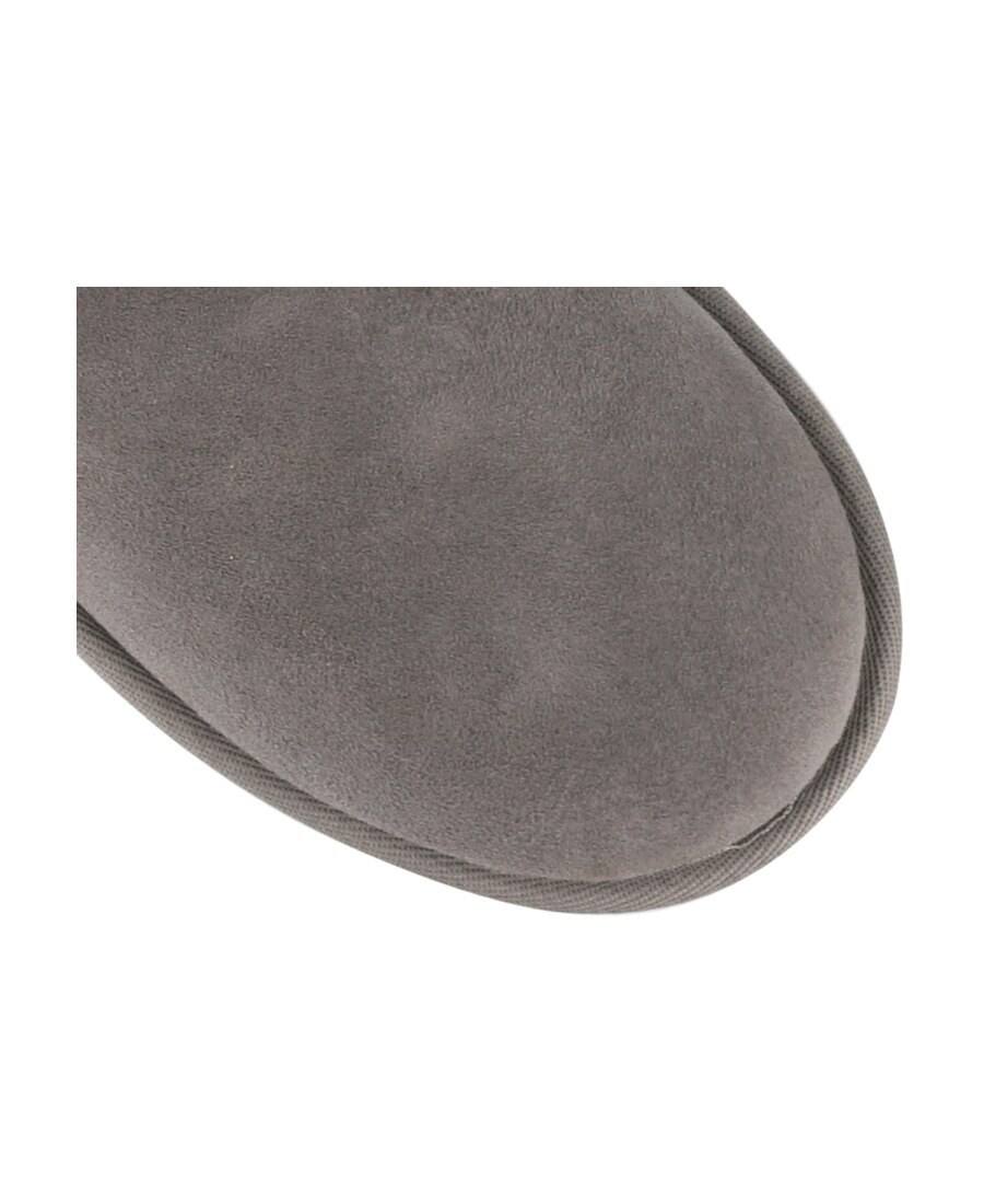 Ugg Classic Mini Ii Suede Boots With Shearling Lining In Gray