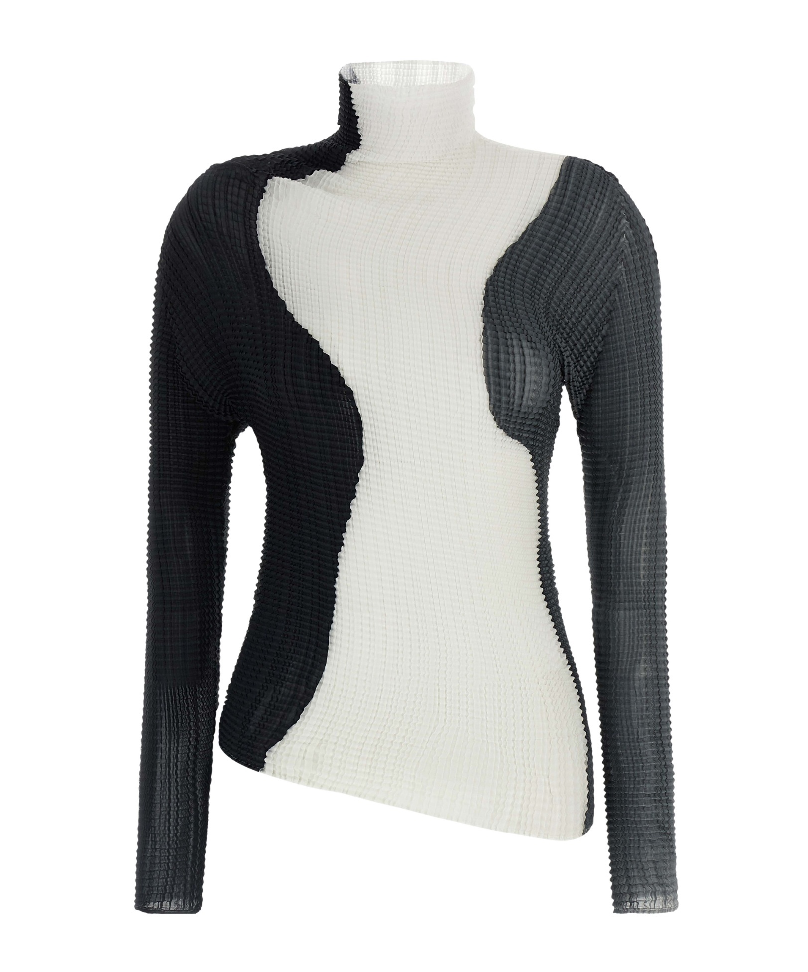 Issey Miyake Abstract Tint Pleats Blouse In Multi