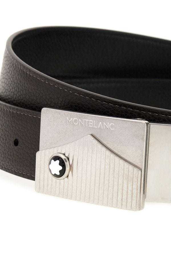 Montblanc Double-sided Belt In Black