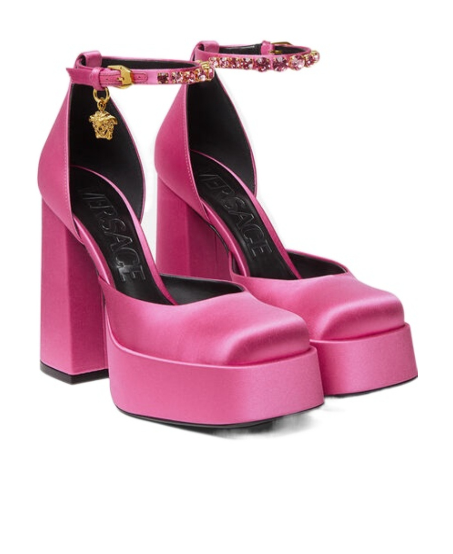 Shop Versace Aevitas 155mm Platform Pumps In Pink