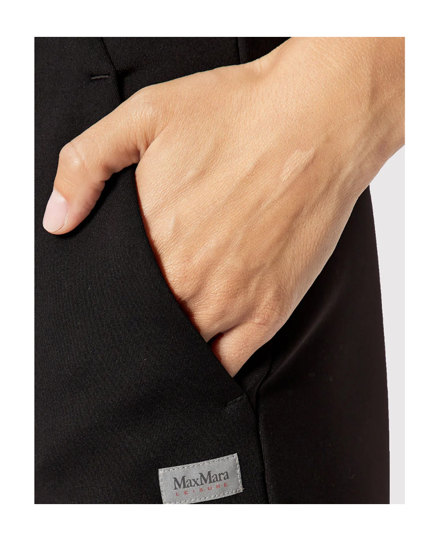 Max Mara Logo Casual Pants In Black