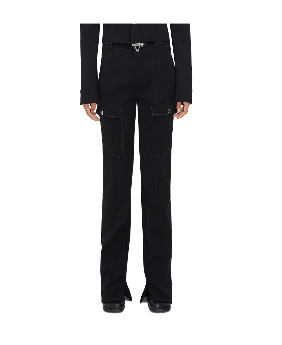Bottega Veneta High-waist Cargo Trousers In Black