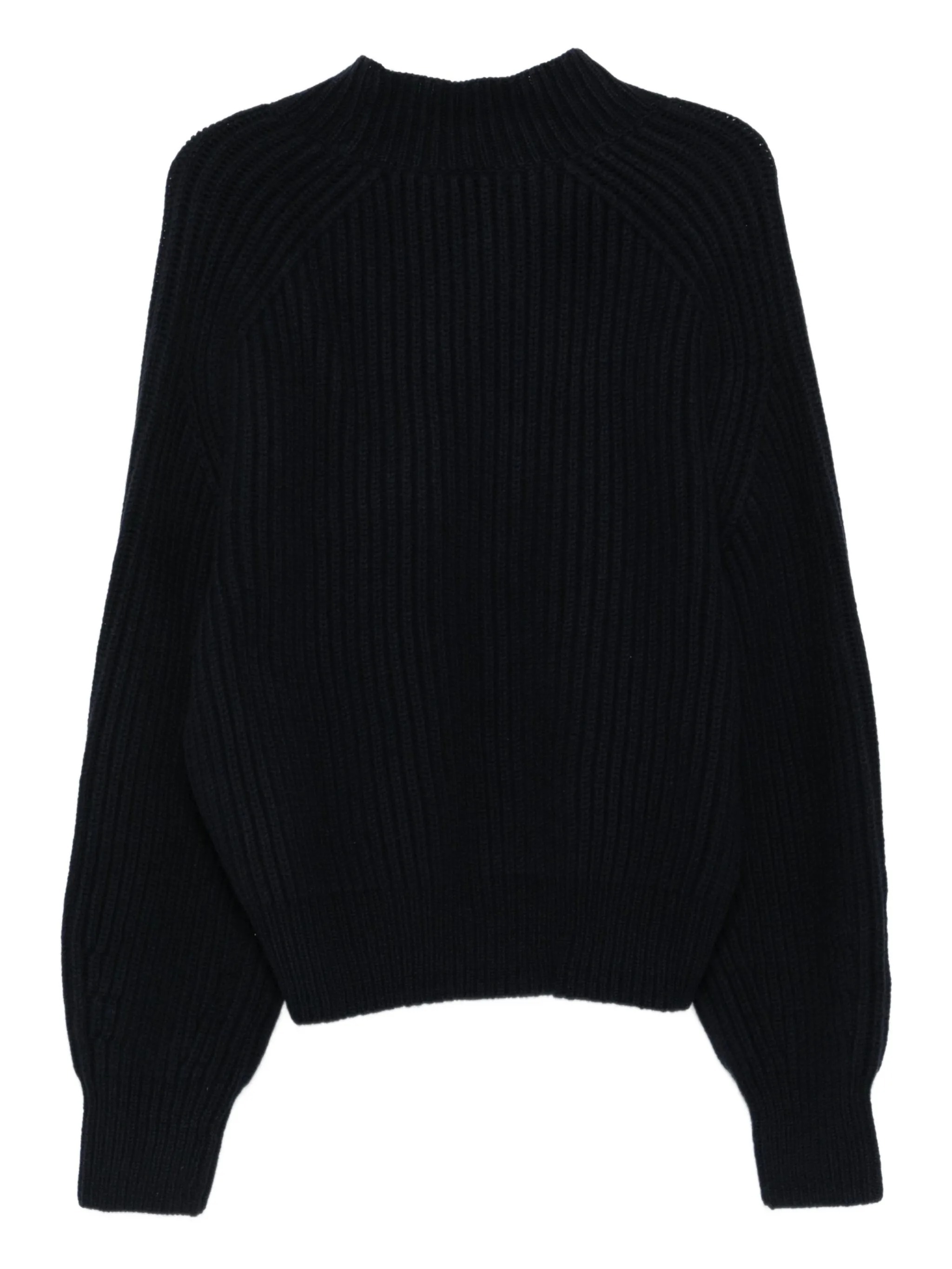 Soeur Oversized High-neck Merino Wool Sweater In Black