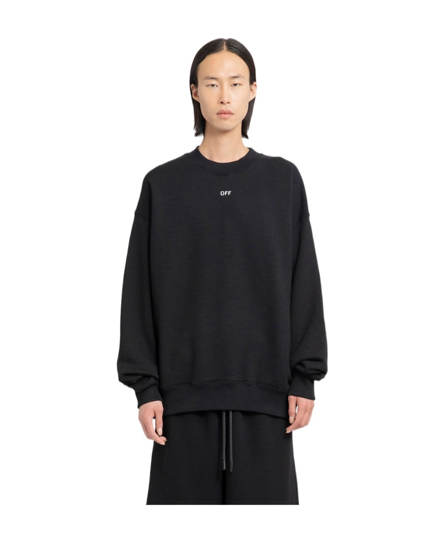 Shop Off-white Logo-print Cotton T-shirt In Black