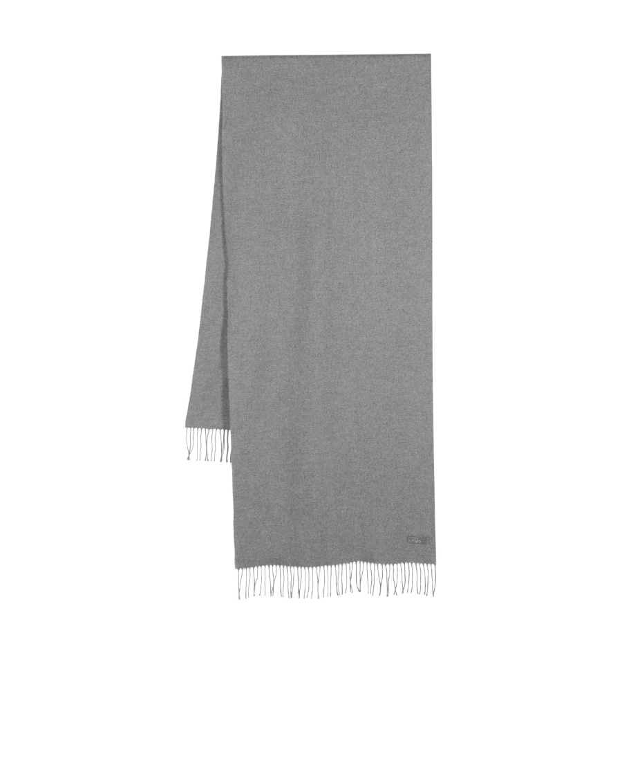 Brunello Cucinelli Fringed Silk Scarf In Gray