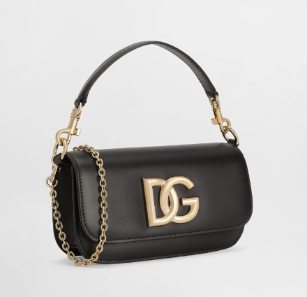 Dolce & Gabbana Logo Shoulder Bag In Black