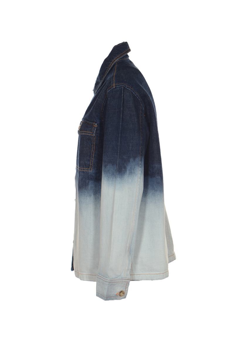 Apc Pierre Tie-dye Denim Overshirt In Black