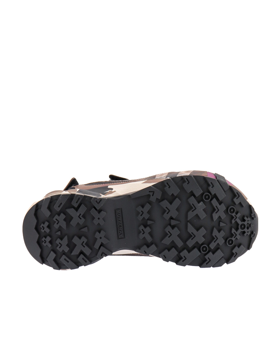 Burberry Check Arthur Sandals In Black