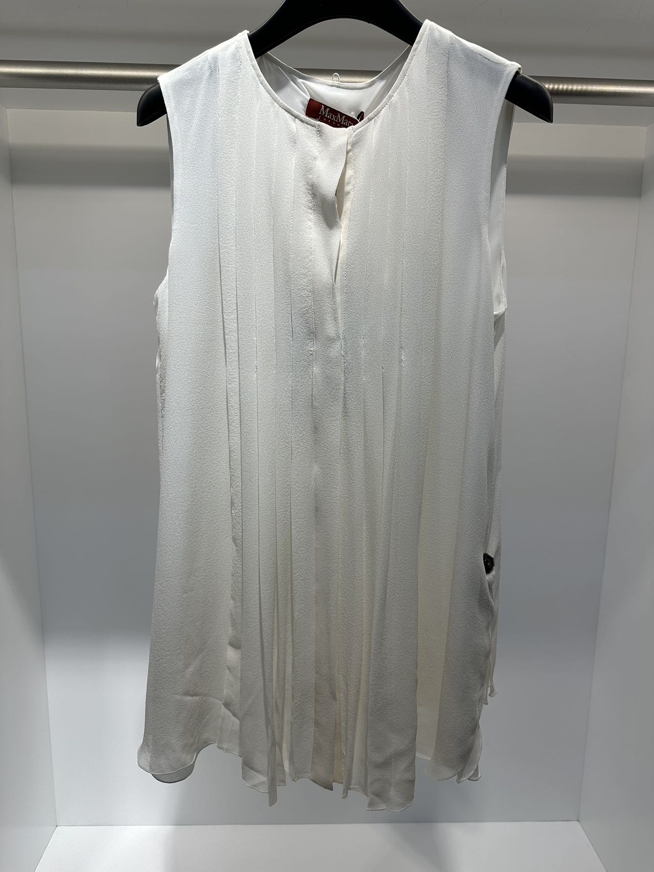 Max Mara Sleeveless Shirt In Gray