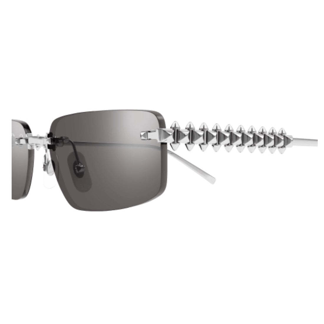 Shop Cartier Rectangle-frame Sunglasses In Black