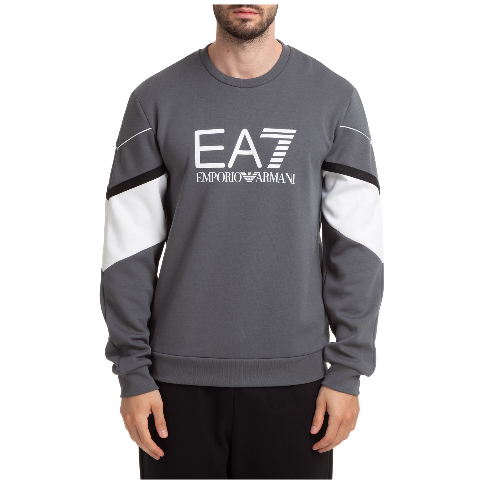 Ea7 Logo Details Sweater In Black