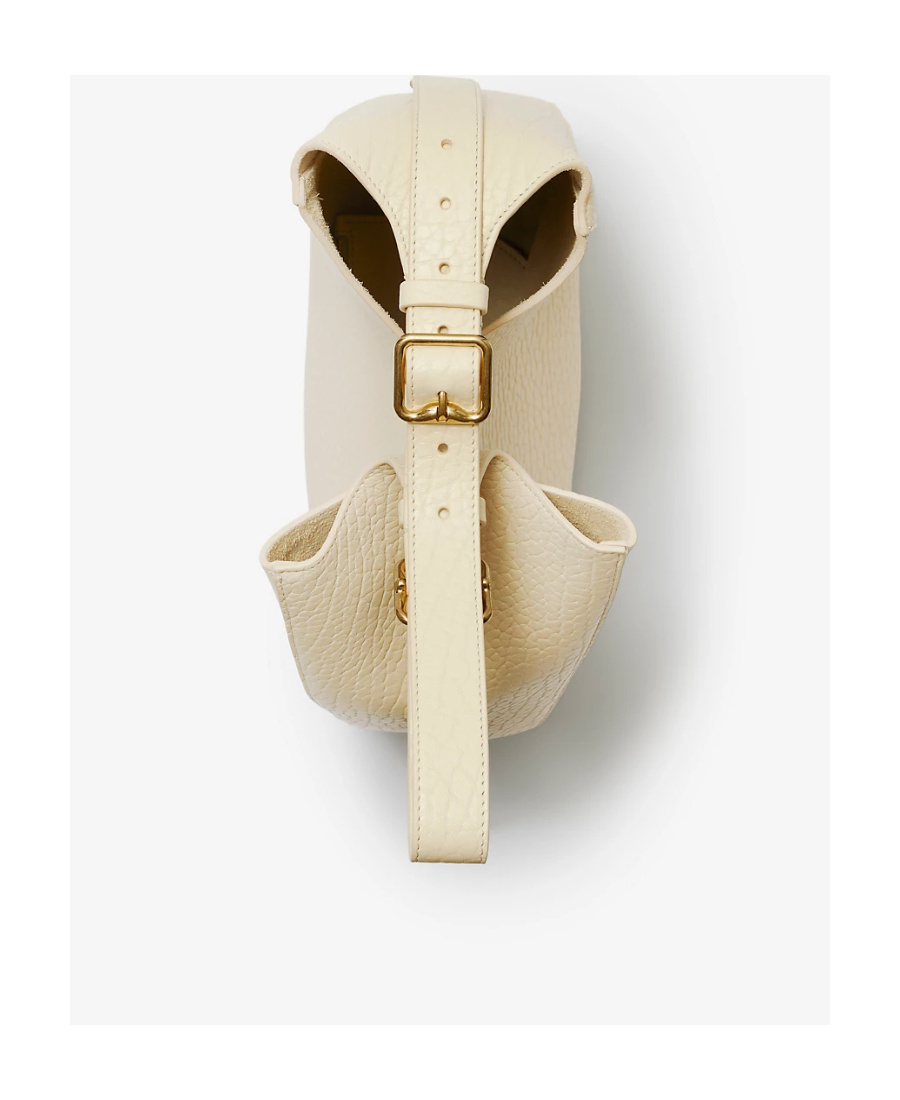 Burberry Medium Chess Leather Shoulder Bag In Nude