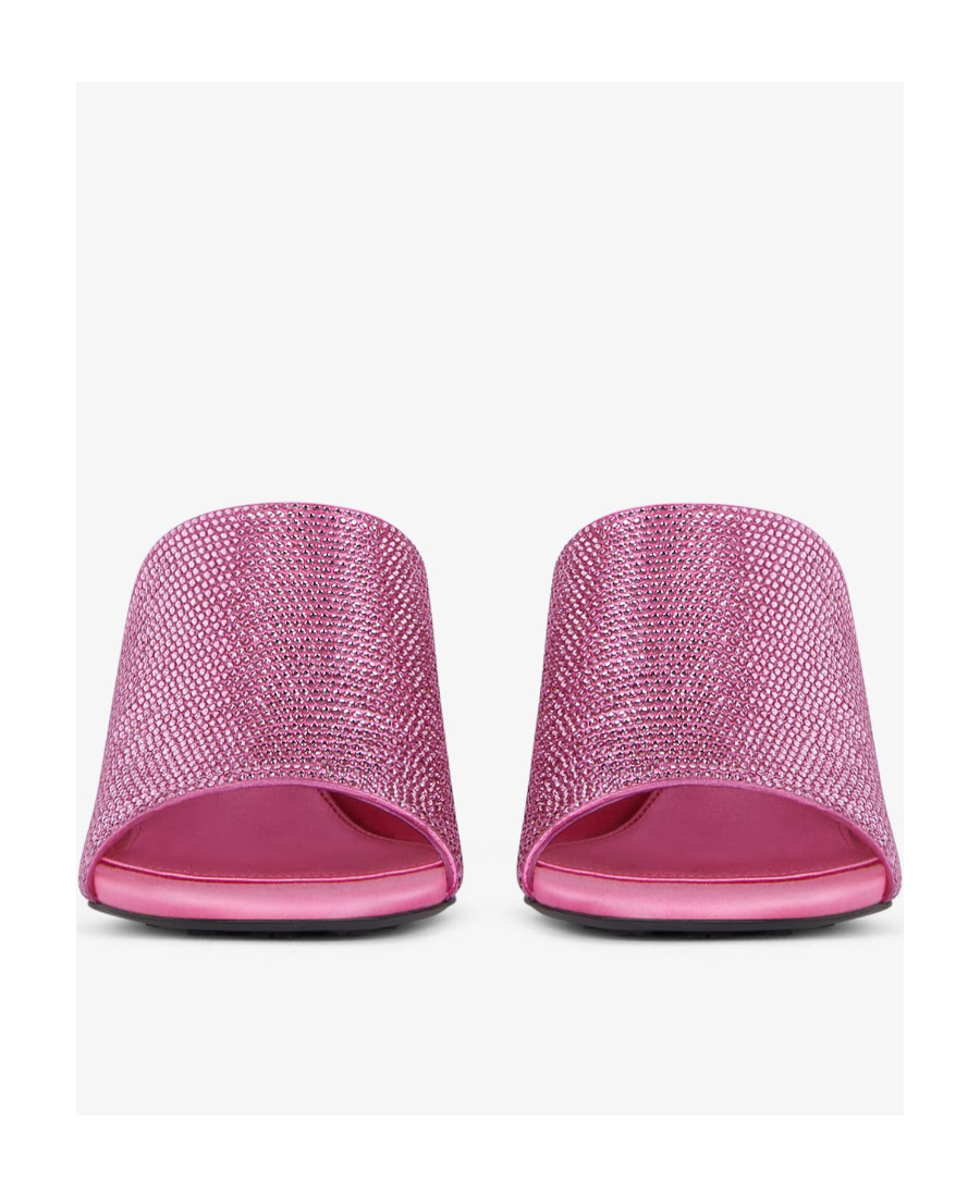Givenchy Slim G-cube Crystal Embellished Slide Sandal In Pink