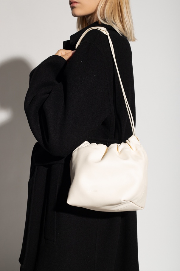 Jil Sander Drawstring-fastening Shoulder Bag In White