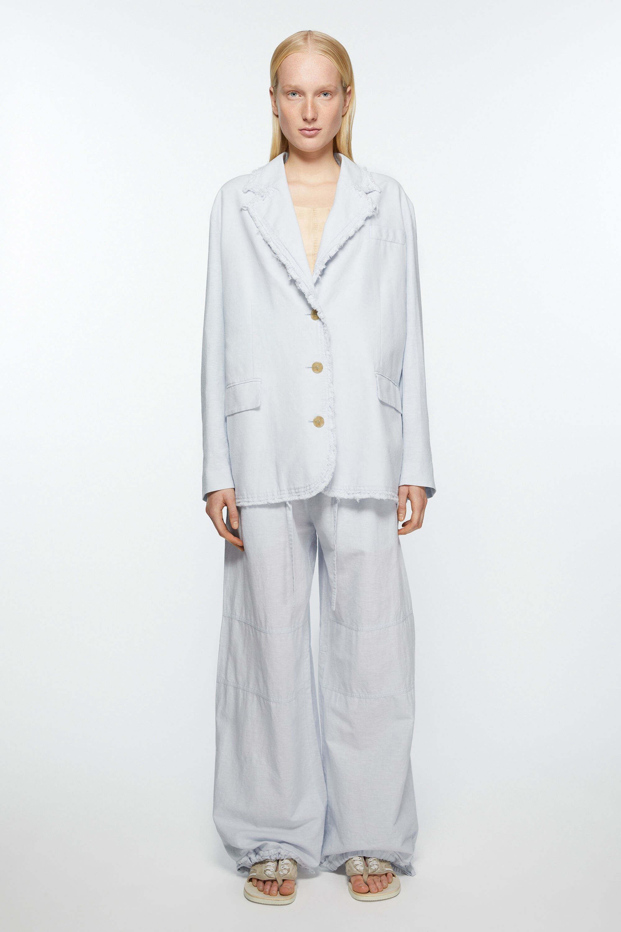 Acne Studios Single-breasted Blazer In White
