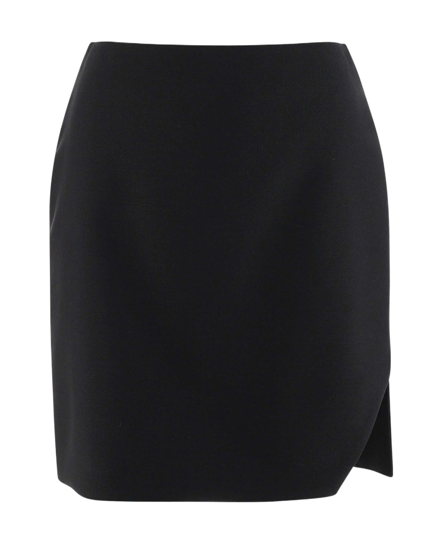 Alexander Mcqueen Side Slit Mini Skirt In Black