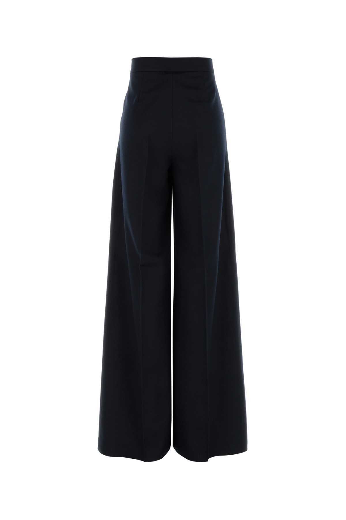 Max Mara Midnight Blue Camel Ori Wide-leg Pant In Black
