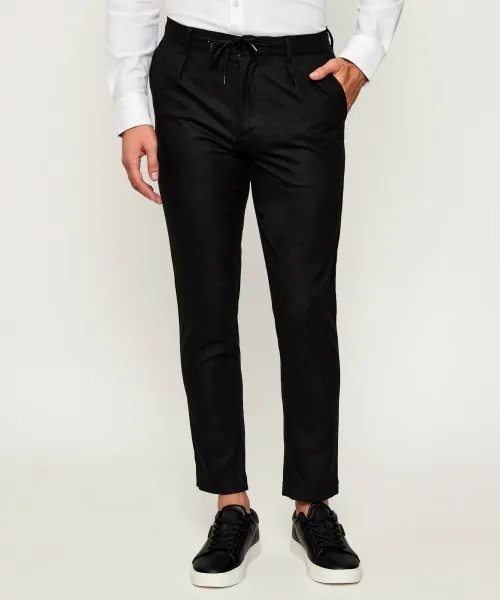 Woolrich Pleated Drawstring Trousers In Black