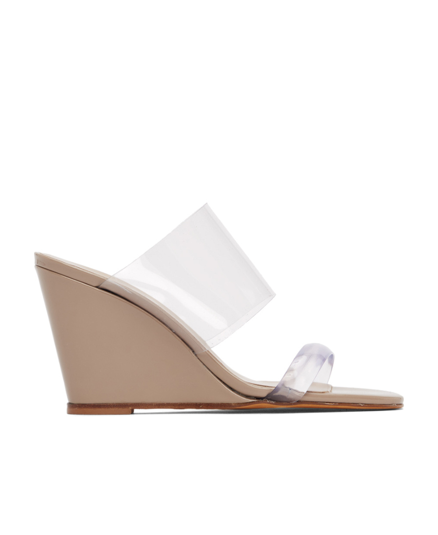 Maryam Nassir Zadeh Beige Olympia Wedge Heeled Sandals In Nude