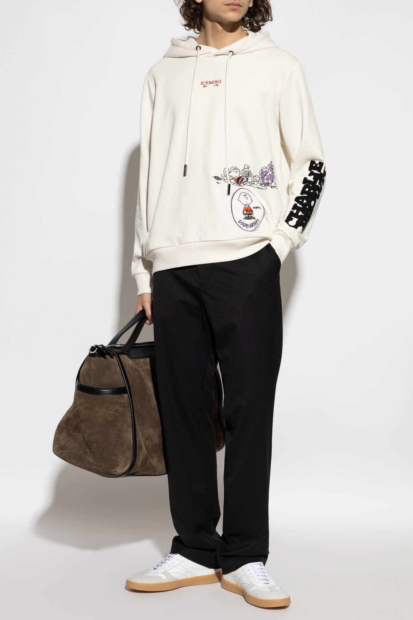 Iceberg X Peanuts Graphic Drawstring Hoodie In White