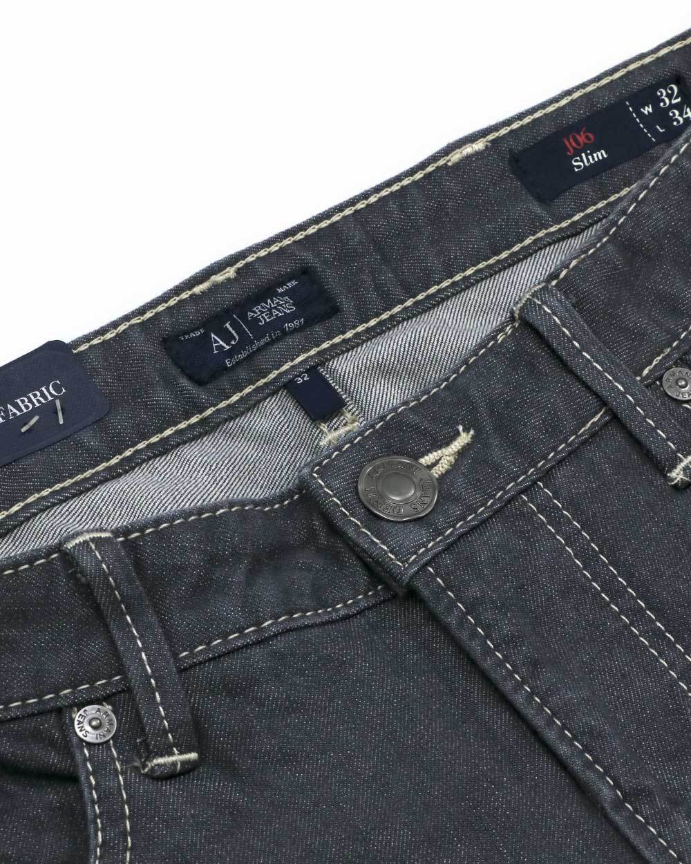 Shop Armani Collezioni Logo Jeans In Black