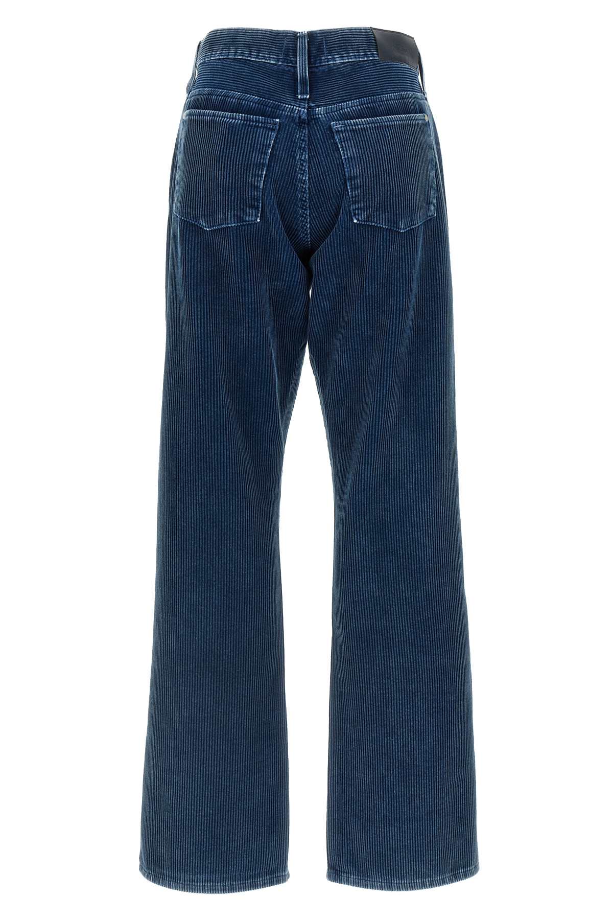 7 For All Mankind Washed Denim Trousers In Blue