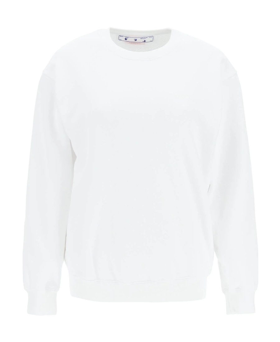 Off-white Diag Printed Crewneck Sweatshirt In White