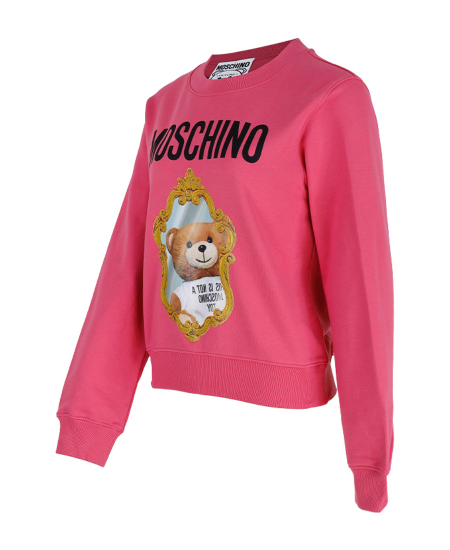 Moschino Logo-print Round Neck Sweater In Red