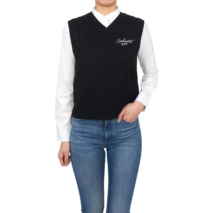 Carhartt Sleeveless Knitted Vest In Black