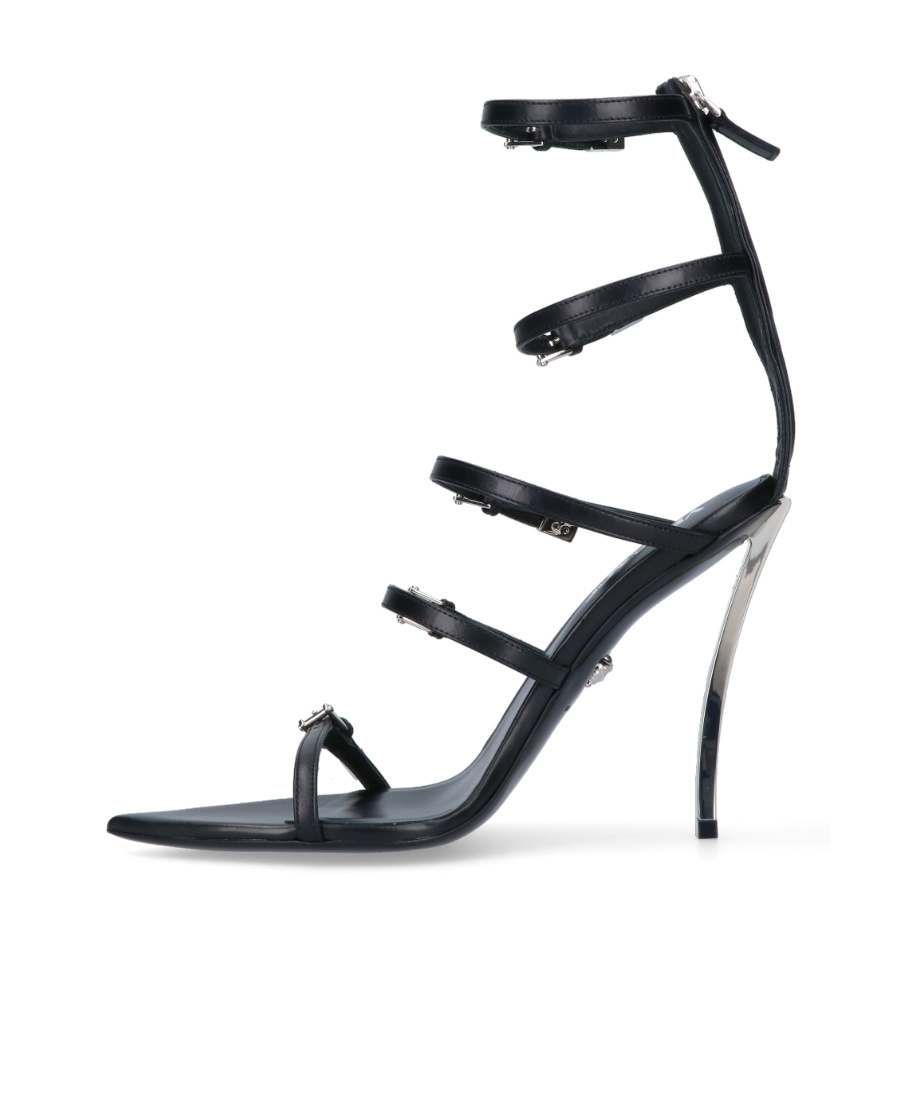 Versace Pin-points Sandals In Black