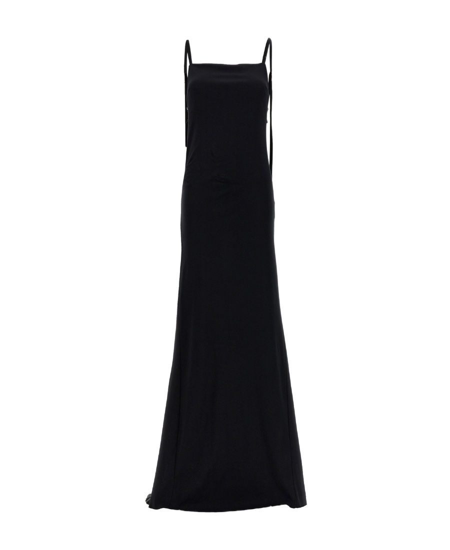 Ann Demeulemeester Logo Dress In Black