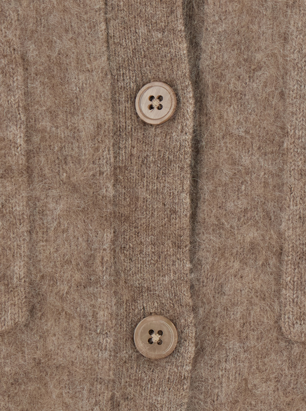 P.a.r.o.s.h Button-front Long-sleeve Wool Cardigan In Brown