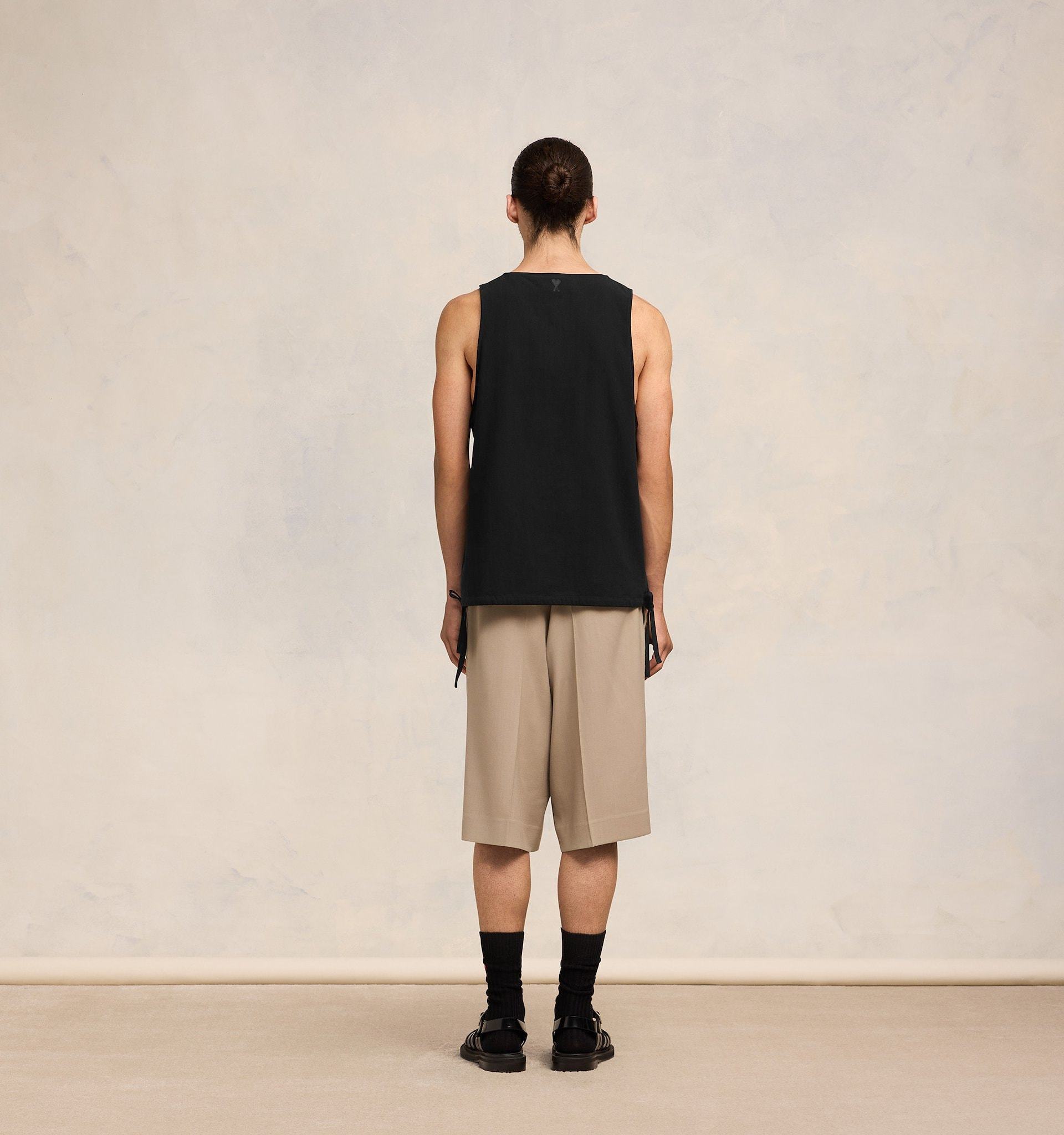 Ami Alexandre Mattiussi Ami Drawstring Sleeveless Tank Top In Black