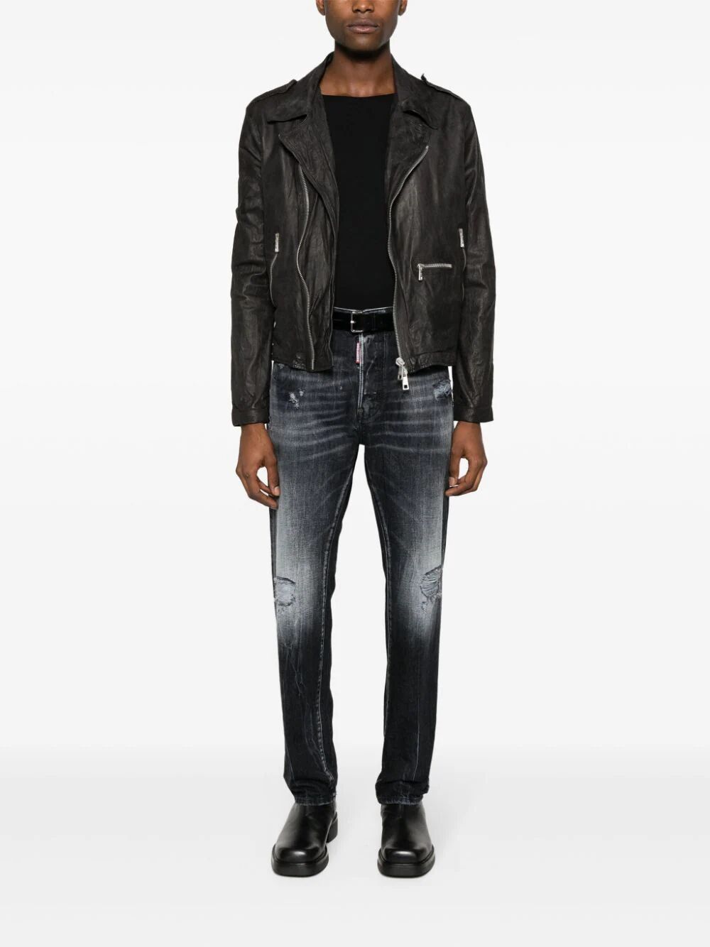 Giorgio Brato Biker Jacket In Black