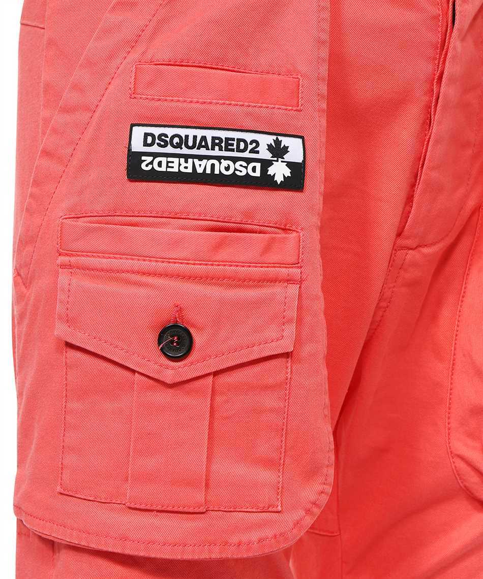Shop Dsquared2 Cotton Cargo Trousers In Red