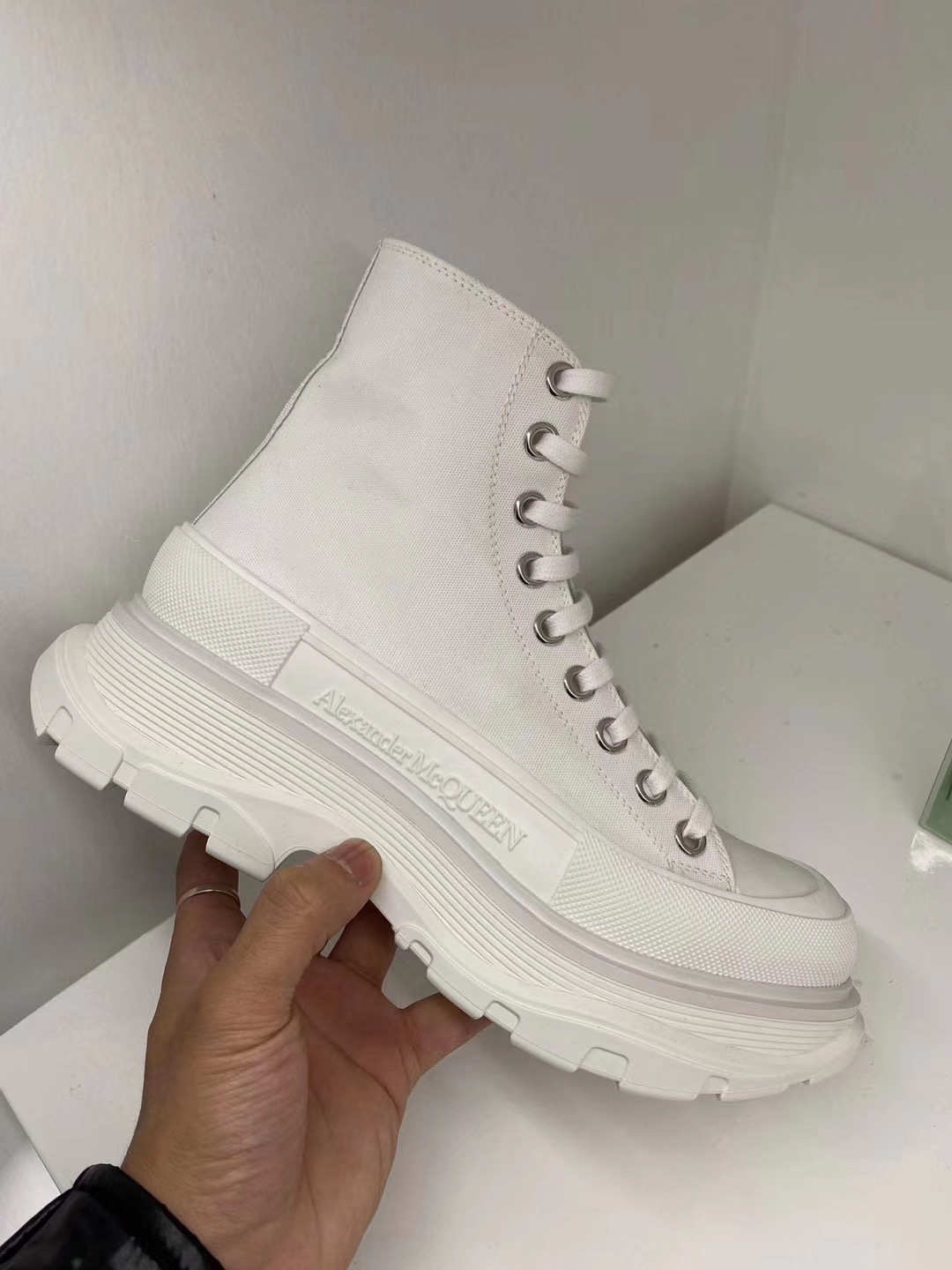 Alexander Mcqueen Tread Slick Ankle Boots In Animal Print