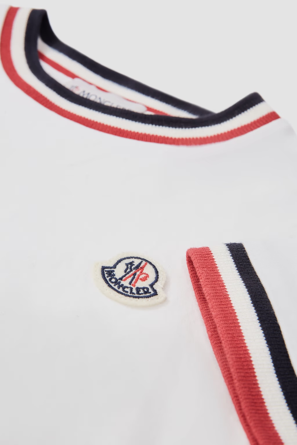 Moncler Three-color Short-sleeved T-shirt In White