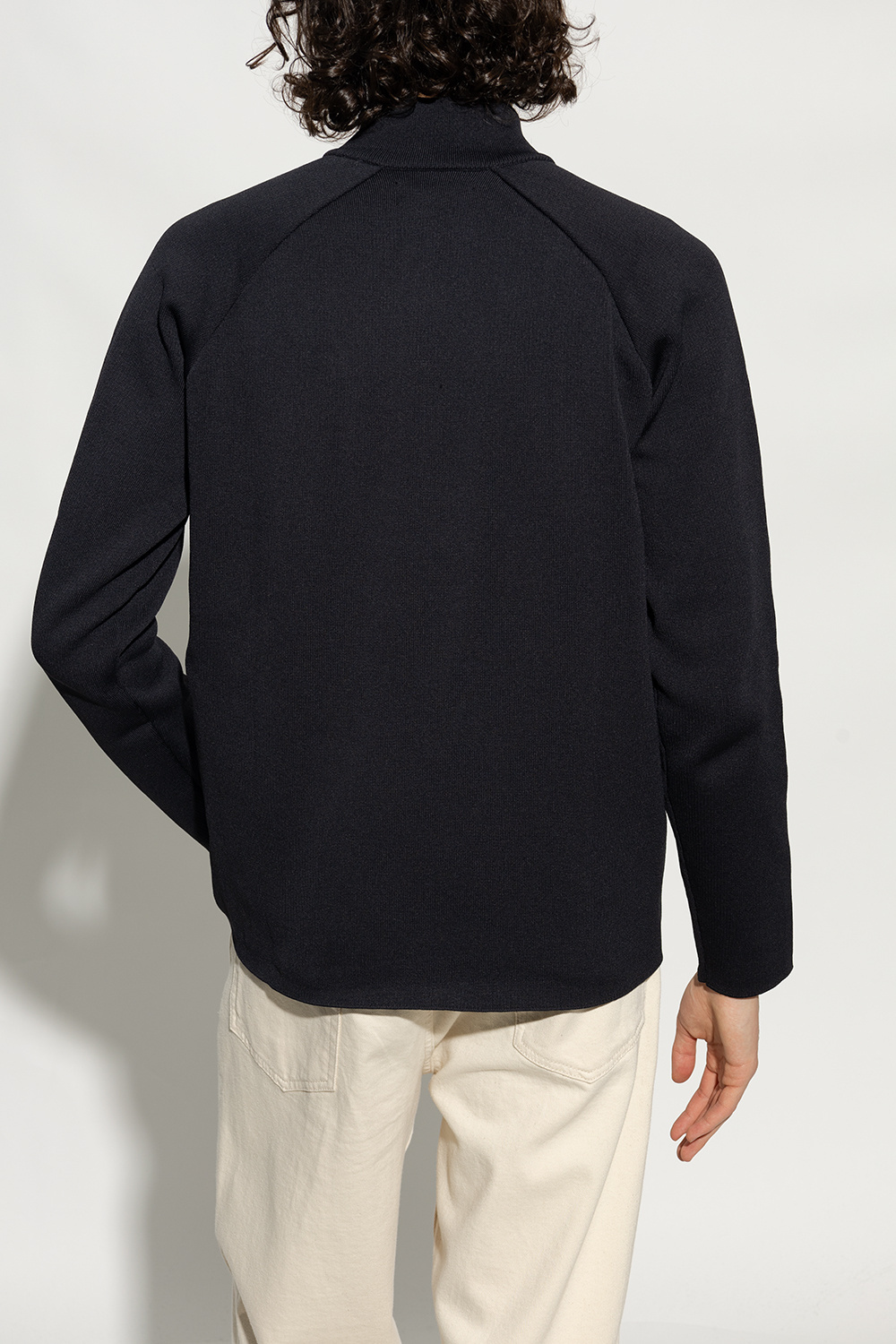 Stone Island Full-zip Slim Fit Sweatshirt In Black