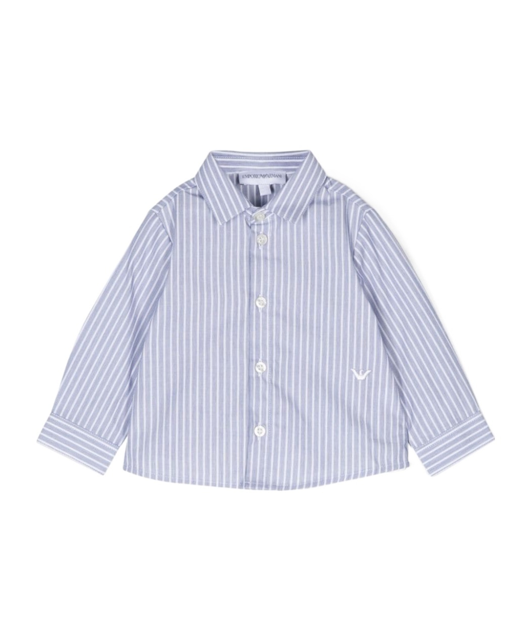Emporio Armani Striped Cotton Shirt In White