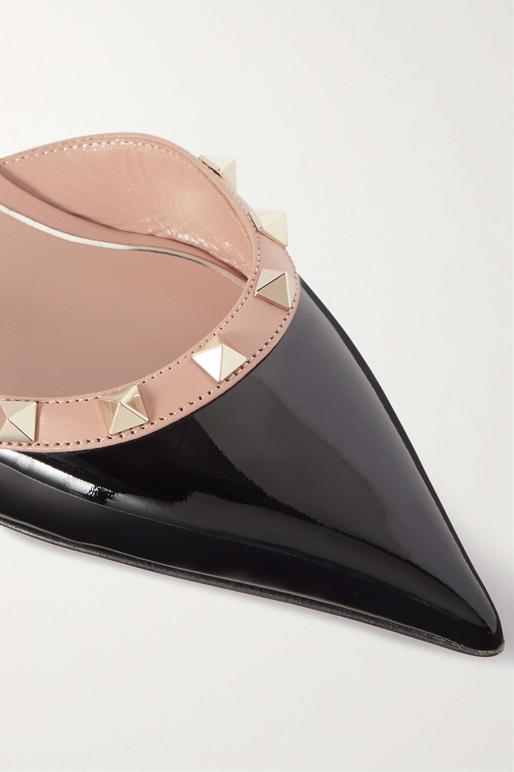 Valentino Rockstud 50 Patent-leather Pumps In Nude